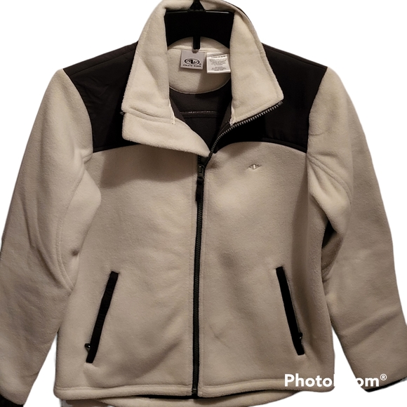 Athletics Work Women's Winter Jacket Size Small Cream and Brown Long Sleeves - Picture 1 of 13